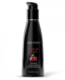 Wicked Aqua Water Based Lubricant Cherry 4oz